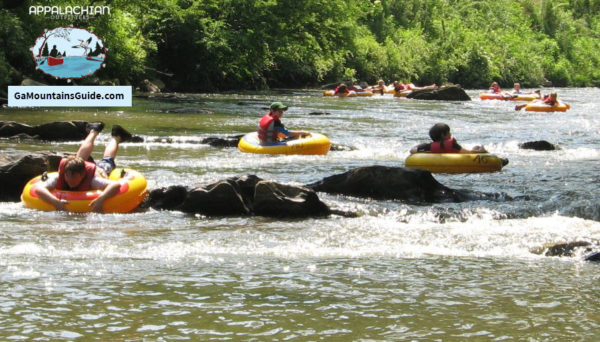 Appalachian Outfitters Tubing on the Chestatee River in the Georgia Mountains