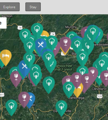 Georgia Mountains Attraction Map