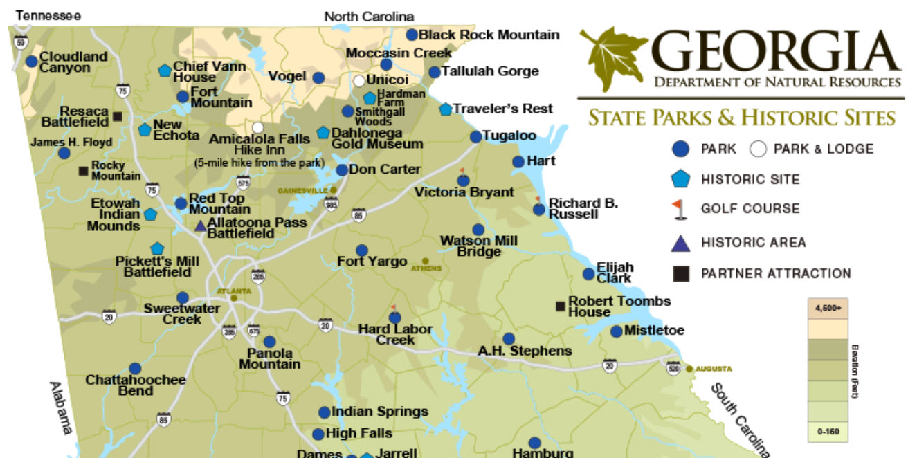 Download Map Of Georgia State Parks Georgia State Par 0076