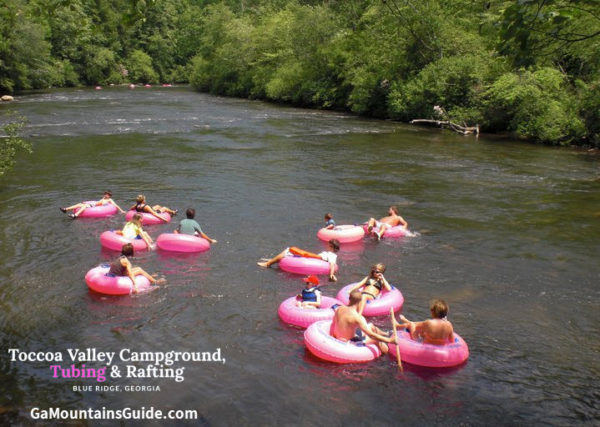 Toccoa Valley Campground Tubing in Blue Ridge in the Ga Mountains