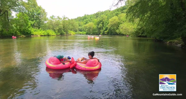 Tubing on the Toccoa River with Rolling Thunder River Company in the Ga Mountains