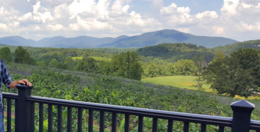 Deck views at Kaya Vineyard Winery