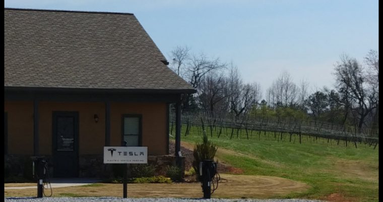 Tesla charging station at Kaya Vineyards - GaMountainsGuide.com