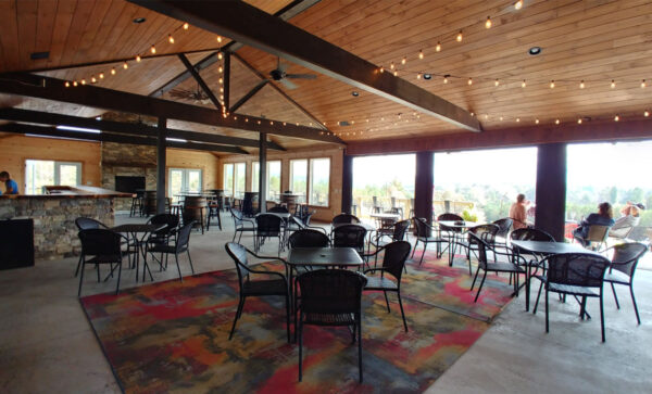 Covered pavilion at Ott Farms and Vineyard in Ellijay, GA