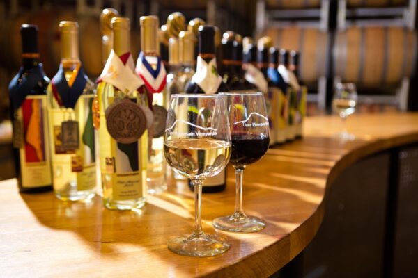 Tiger Mountain Vineyards wines in tasting room