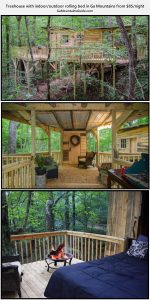Double Spring Treehouse for rent in Suches GA - GaMountainsGuide.com