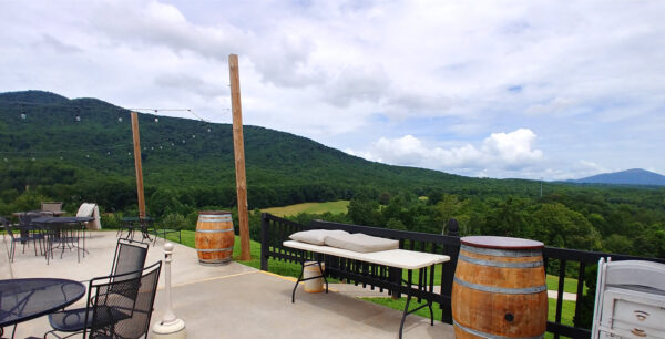 Patio at The Cottage Vineyard in Dahlonega