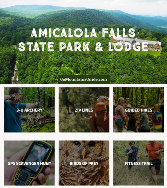 Amicalola Falls State Park in the Georgia Mountains