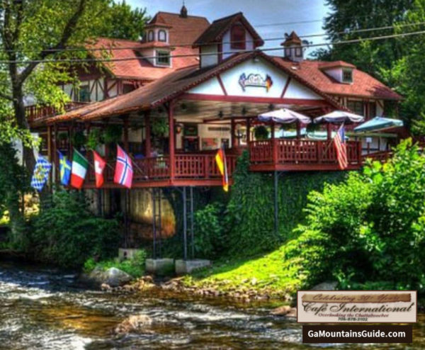 Cafe International Riverfront Restaurant in the Georgia Mountains