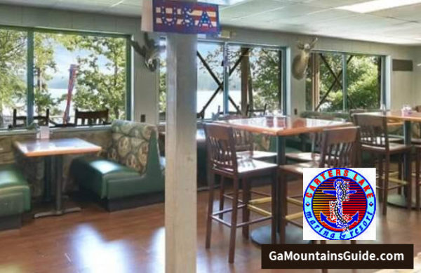 Carter's Lake Marina & Resort Waterfront Restaurant in the Ga Mountains