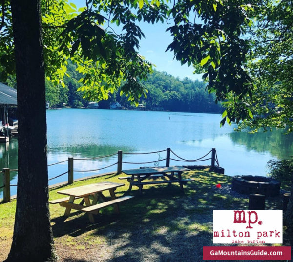 Waterfront Dining In North Georgia Mountains At 21 Places   Milton Park Lake Burton Waterfront Restaurant Georgia Mountains 600x537 