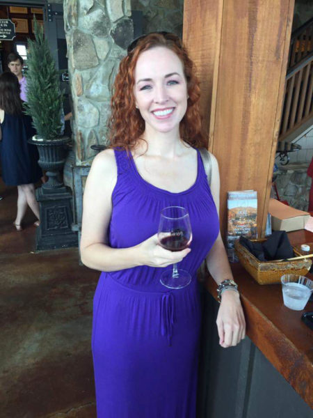 Alyce at Wolf Mountain Vineyards Tasting Room in Dahlonega GA