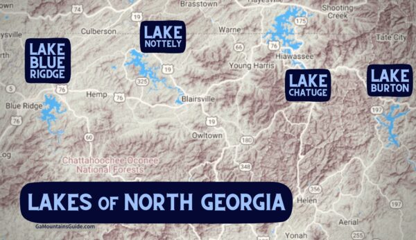 North-Georgia-Lakes-Map  Ga Mountains Guide