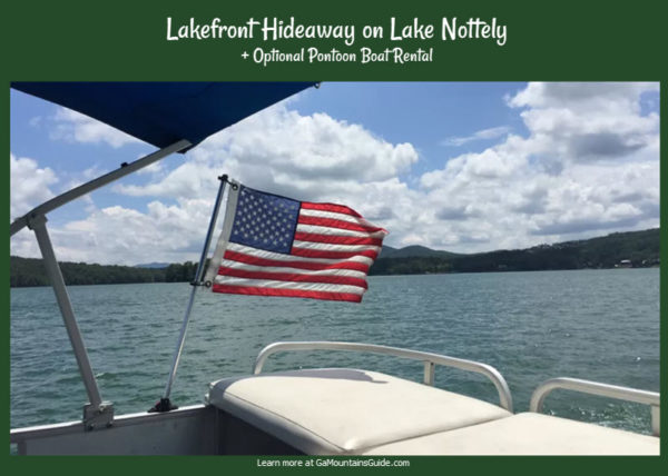 Lake Nottely Waterfront Rental with Optional Pontoon Boat Rental