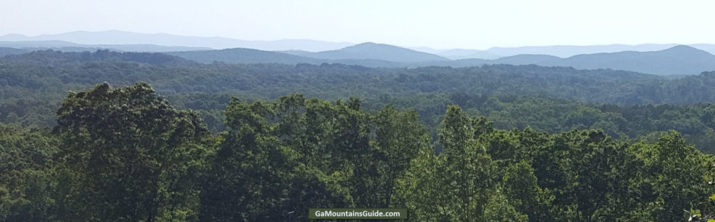 View of Blue Ridge Mountains from Wolf Mountain Vineyards in Dahlonega, GA
