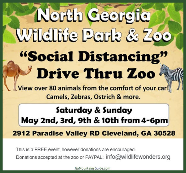 North Georgia Zoo Drive Through Zoo 2020