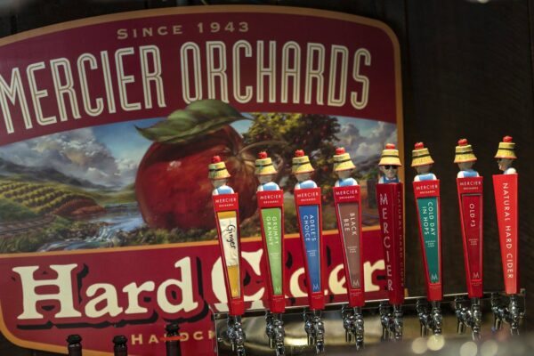 Cider taps at Mercier Orchards