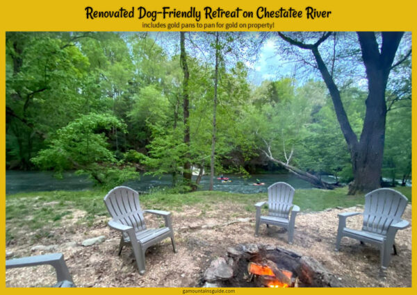 Dog-Friendly Rental on Chestatee River includes Several Pans for Gold Panning