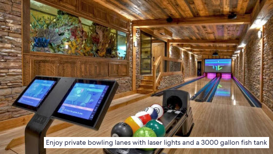 Luxury Cabin with Bowling Lanes in North GA