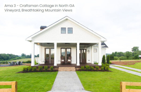 Ama Cottage Rental at Kaya Vineyard and Winery in Dahlonega, GA