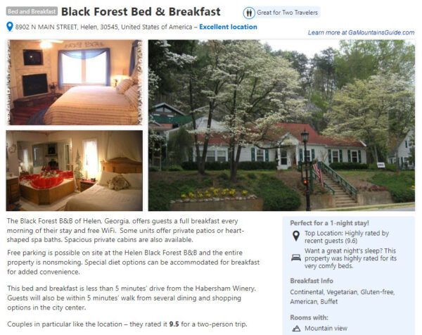 bed and breakfast black forest colorado
