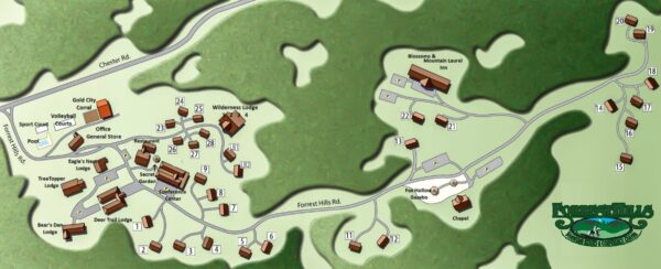 Forrest Hills Mountain Resort Dahlonega GA map