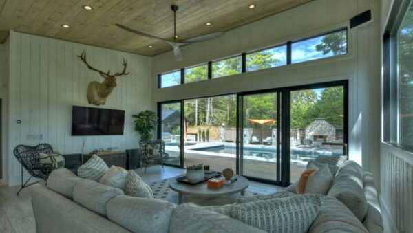 Lodge at Bombshell Trail Modern Rental with Pool in Blue Ridge, GA