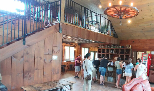 Tasting room at Sweet Acre Farms Winery in Alto GA