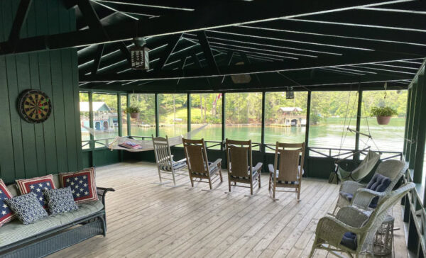 Waterfront rental with incredible Lake Rabun Boat House