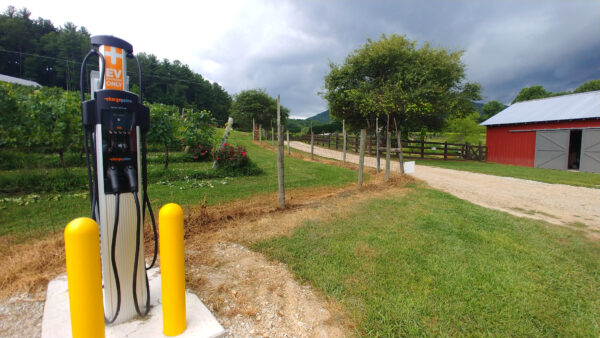 EV Charger by Vines at Stonewall Creek Vineyards
