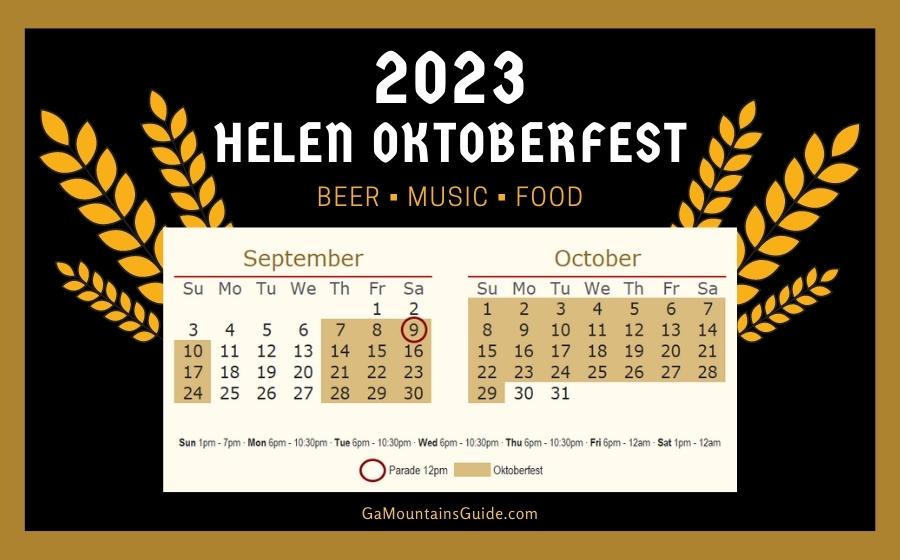 Helen GA Oktoberfest 2023 Dates 