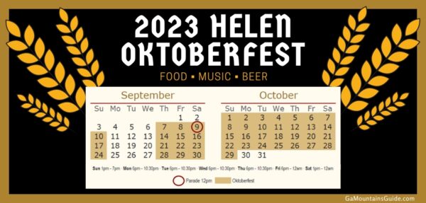 Things Do Helen GA Oktoberfest 2023 Schedule