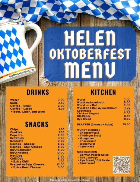Helen Georgia Oktoberfest Food