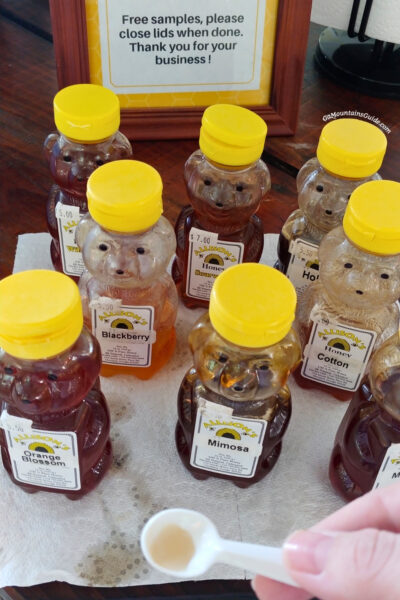 Allison's Honey Samples at Tesnatee River Winery and Meadery