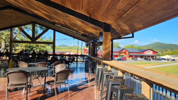 Upstairs Viewing Deck at Reece's Cider Co in Ellijay, GA
