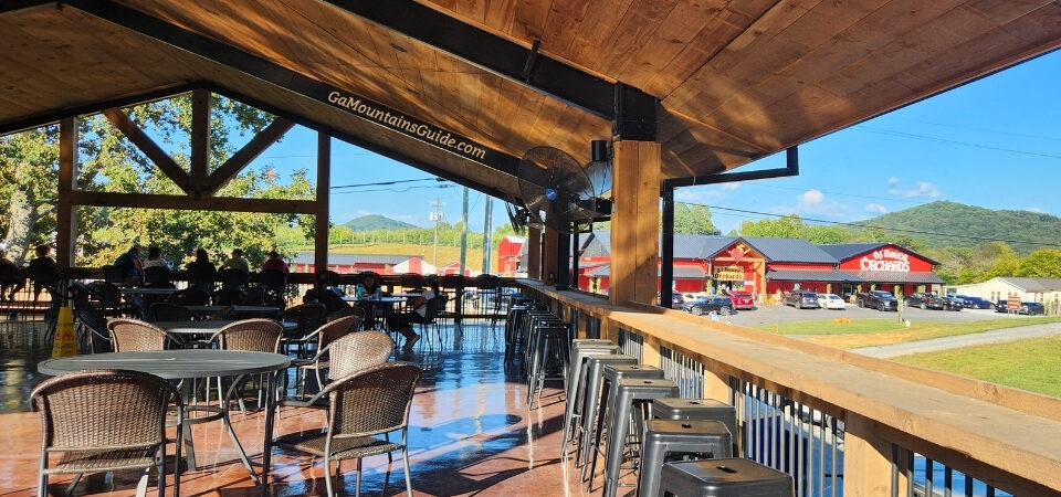 Upstairs Viewing Deck at Reece's Cider Co in Ellijay, GA