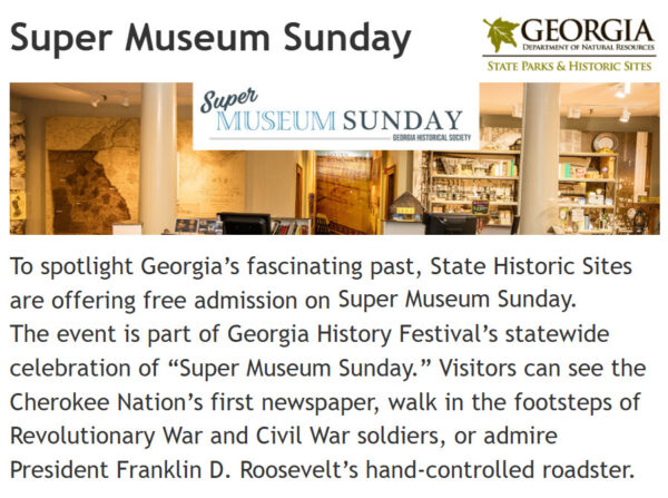 Super Museum Sunday FREE Admission