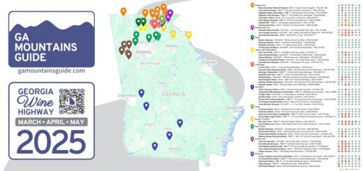 2025 Georgia Wine Highway Map Offers - GaMountainsGuide.com