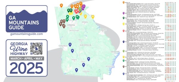 2025 Georgia Wine Highway Map Offers - GaMountainsGuide.com