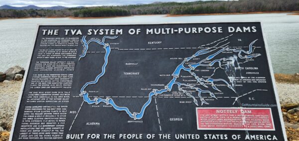 Lake Nottely and TVA Lake System Map Plaque