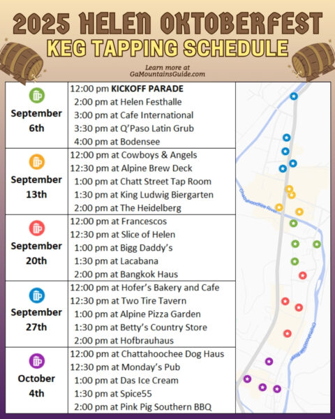 Keg Tapping Schedule 2025 Helen Oktoberfest