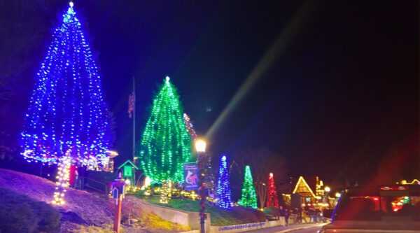 Alpine Helen Christmas Lights on Main Street