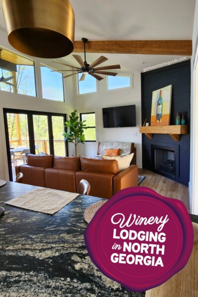 Lodging at North GA Wineries Redtail Mountain Vineyard Cabin Rental