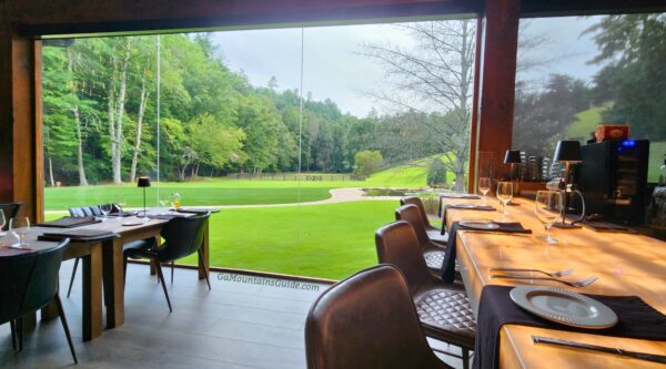 Lush landscapes at The Falls at Blue Ridge in Ellijay Georgia