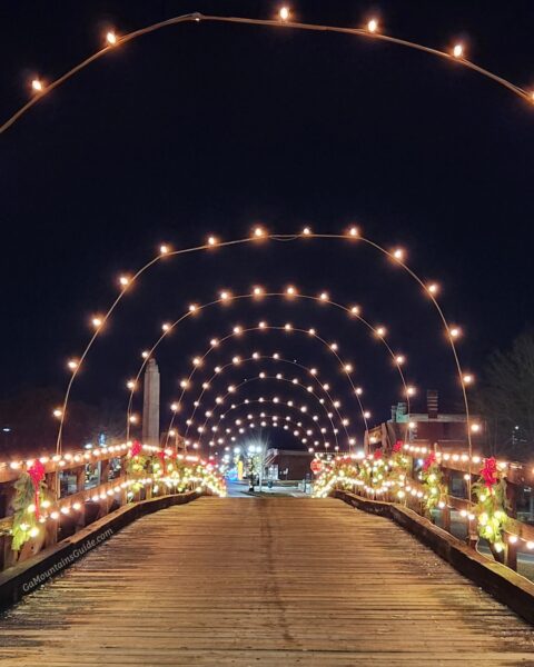 Holiday Lights on the Wood Bridge in Jasper GA