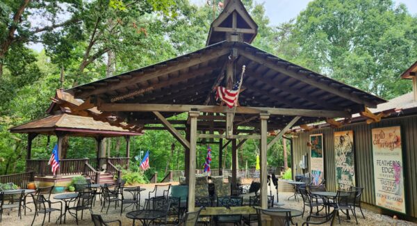 Feather's Edge Vineyards Covered Outdoor Seating Summer in Ball Ground GA