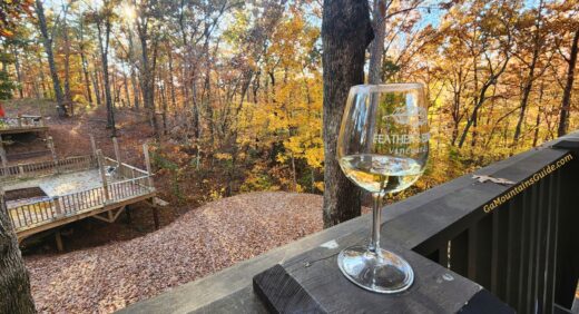 Feather's Edge Vineyards Fall Wine Wooded Deck Ball Ground GA
