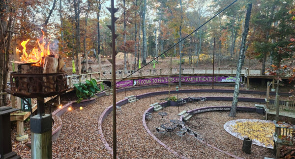 Feather's Edge Vineyards Outdoor Amphitheater Fall in Ball Ground GA